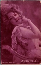 Anna Held Vaudeville Actress Postcard ILA. POST CARD CO. Early 1900s picture