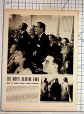 1947 HUAC Hollywood Ten Bogart Bacall Kaye Magazine Page Article Ad picture