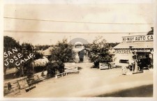 1926 San Jose CA Hi-Way Auto Camp Gas Station Grocery RPPC Photo Postcard COPY picture