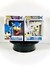 🔵THE-NEWEST: Sonic The Hedgehog, blue & silver, funko pop set picture