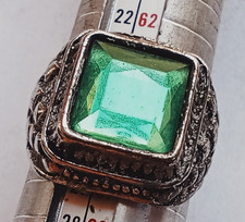 EXCEPTIONAL VIKING STYLE RING AMAZING ARTIFACT ENGRAVED GREEN STONE AUTHENTIC picture
