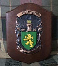 VTG Wall Plaque O’Farrell Irish Family Crest Lion Crest Motto w/ Certificate picture