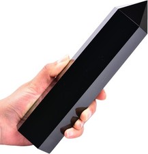 Large Black Obsidian Crystal Tower Natural Healing Crystal Point Wand Obelisk 6 picture