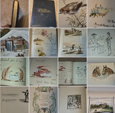 Antique Common Place Original Art Book/Late 1890's picture