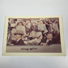 Lyndon B Johnson Lady Bird JFK Dallas Motorcade Photo Original 1963 Kodak Print picture