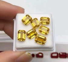 AAA 70 Ct 7 Pcs Natural Sri Lanka Yellow Sapphire Lot Certified Loose Gemstone picture