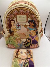 Loungefly Disney Princess Ornate Floral Group Portrait Mini Backpack & Wallet picture