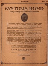 1919 Eastern Manufacturing Co Print Ad Systems Bond Rag Content Loft Dried Paper picture