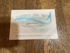 Hanify's Seafood Restaurant Menu Port Angeles Washington Seattle 1950's 1960's picture