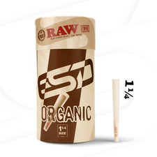RAW Organic 1 1/4 Size Pre-Rolled Cones | 150 Pack | Slow Burning Papers picture
