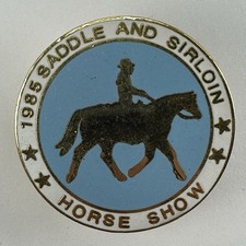 Vintage 1985 Saddle & Sirloin Horse Show Leawood, Kansas Lapel Pin Hat Pin picture