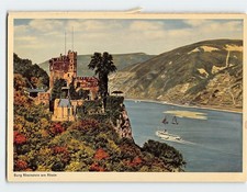 Postcard Rheinstein Castle Rhine River in Germany picture