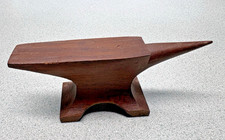 Miniature Blacksmith Wooden ANVIL Tool Collectible nice picture