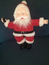 Vintage 1988 Coca Cola Plastic Face Santa Plush Doll Goldsmith Francesca & Co picture