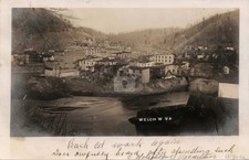 1906 Welch WV Town Scene Hallsville RPPC Photo Postcard COPY picture