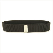Vanguard NAVY BELT: BLACK NYLON WITH SILVER MIRROR TIP - MALE picture