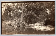 Bolivar Ohio Stream Trees Rocks Real Photo RPPC picture