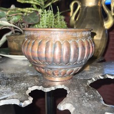 Beautiful Vintage HANDMADE EGYPTIAN BOWL STAMPED EGYPT On Bottom 4” X 5 1/2” picture