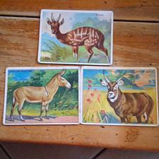 Hassan Cork Tip Cigarettes Tobacco Cards Lot of 3: Gnu, Wild Ass, Waterbuck picture