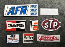 Lot Of Vintage Racing Speed Equitment Stickers Decals STP Holley FRAM Champion picture