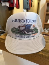 Vintage Garretson Equip Gleaner Snapback Rope Hat-Columbus, NE-“Outruns A Deere” picture