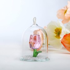 H&D HYALINE & DORA Crystal Enchanted Rose Flower Figurine 2