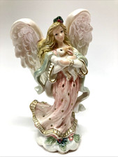 Fitz & Floyd Peaceable Kingdom Angel Holding Bunny Rabbit Ceramic Discontinued picture