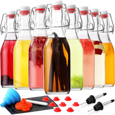 8-Pack 8.5Oz Flip Top Glass Bottles, Swing Top Beer Brewing Bottle for Fermentat picture