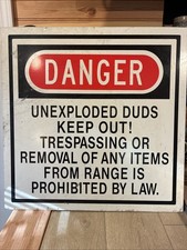Large 24”x 24” Metal DANGER Sign, Firing Range, Man Cave, Bar Decor picture