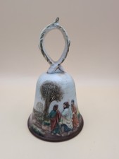 Jesus & Apostles Bell Handpainted Embossed Bisque Porcelain | Vintage 1980 picture