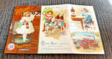 PRE-PRO FRED KRUG BREWING CABINET BEER TRI-FOLD PAMPHLET / TRADE CARD OMAHA NE picture