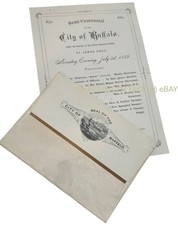 1882 antique SEMI-CENTENNIAL buffalo ny PROGRAM ENV MAYOR GROVER CLEVELAND picture