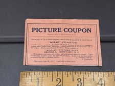 1911 Murad College Picture Coupon Cigarette NY Brown Yale Cornell Card NJ TX picture