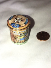 Staffordshire Enamel Trinket Box The Three Bears Hand painted Made In England picture