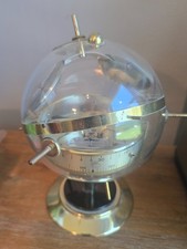Vintage Huger BGM Sputnik Weather Station West Germany MCM Globe Barometer Read picture