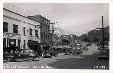 Boone NC North Carolina Main Street Scene 1940s RPPC Photo Postcard COPY picture