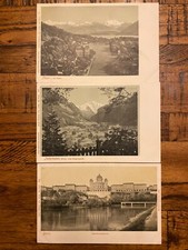 Vintage Postcards Early 1900s Golden Era Thun Interlaken Bern Switzerland Lot 3 picture