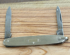 GENTLEMAN'S WATCH FOB POCKET KNIFE..Kent, NY City, USA...2 Blades.. Silver color picture