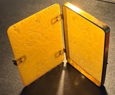 Vintage Rare Art Deco Butterscotch Amber Bakelite Cigarette Case, Card Holder. picture