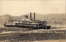 1910 RPPC Steamer Virginia West Virginia Stranded Willow Shove Real Photo picture