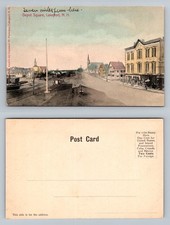 Lakeport, NH-New Hampshire, Depot Square Old Street Scene, Old Vintage Postcard picture