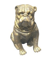 Vintage Bombay Company Cast Iron Bronzed Bulldog Figurine Heavy Doorstop... picture