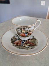Original Chugai China Occupied Demitasse Tea Cup/Saucer Set of Courting Couple picture