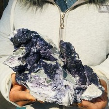 2.2kg Large Raw Natural Blue Purple Fluorite Crystal Mineral Specimen Healing picture