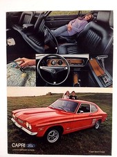 1971 Mercury Capri Sport Coupe Automobile Original Print Ad Sexy European Car picture