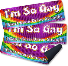 I'M so Gay I Can'T Even Drive Straight Car Magnet Signs - Reflective Truck & Veh picture