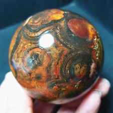 RARE 339.2G Natural Inner Mongolia Gobi Agate Eyes Agate/Stone The ball CA4332 picture