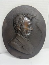 Antique Abraham Lincoln Bad-Relief Wall plaque - Imperial Brass Mfg. Co picture