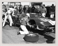 11X8.5 COBRA PIT CREW WORKING A 1964 FORD GT40 REPRODUCTION PRINT picture