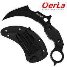 Oerla Double Edged Claw Field Knife Full Tang 420HC Stonewashed G10 Handle picture